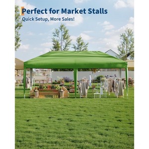 Folding Tent 6-Way Cloth 3m x 6m 210D Oxford Cloth Silver-Coated Outdoor Portable Camping Tent Large Canopy Tent with Screen Windows and Zippers - 1 of 4