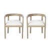 Christopher Knight Home Set of 2 Ladieu Fabric and Wood Tub Dining Chairs - 2 of 4