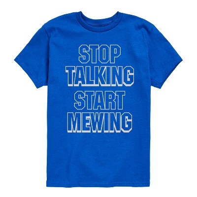 Boys' - Instant Message - Stop Talking Start Mewing Short Sleeve Graphic T-Shirt