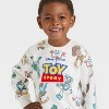 Toddler Boys' Disney Toy Story Fleece Sweatshirt - Off-White - 2 of 4