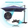 Pellebant Luxury 10'x 13'  Patio Cantilever Offset Umbrella UV30+ Outdoor Shade Canopywith 360-degree Rotation  5 Heights Adjustable - 4 of 4