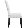 Parcel Dining Vinyl Side Chair White - Modway: Upholstered Nailhead Trim, Foam Padded, Wood Legs - 4 of 4