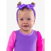 RuffleButts Girls UPF50+ Swim Bow Headband - Neon Purple, One Size - 4 of 4
