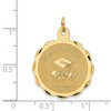Black Bow Jewelry 14k Yellow Gold Graduation Day Brocaded Disc Charm, 22mm - 4 of 4