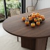 SpassWay 30"H Oval Wood Dining Table Kitchen Table Conference Table with Double Pedestal - 4 of 4