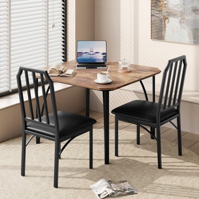 Dining Table with Chairs, Kitchen Table and Chairs for 2, 3 Piece Kitchen & Dining Room Sets for Small Space Vintage, for Small Space Vintage