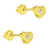 Girls' Heart CZ Screw Back 14k Gold Earrings - In Season Jewelry - 2 of 4