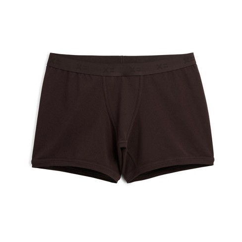 TomboyX Boy Short Underwear, Cotton Stretch Comfortable Boxer Briefs,  (XS-6X) Black X= Rainbow XXX Large