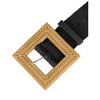 INSPIRE CHIC Women's Wide Stretch Wooden Buckle Elastic Waist Belts - 2 of 4