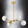 Urban Ambiance Luxury Minimalist Indoor Chandelier,  12''H x 16-1/2"W x 26-1/4''D,  Brushed Bronze Finish, UHP4621 - 3 of 4