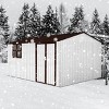 Coolbibila-10Ftx12Ft Storage Sheds, Metal Sheds With Waterproof Roofs And Durable Metal Frame, Tool Sheds With Lockable Doors And Window - 3 of 4