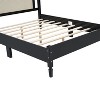 Sapphtopaz Platform Bed Frame with Natural Rattan Headboard and Slats Support Retro Bed Frame, No Box Spring Needed, Easy Assembly - 4 of 4