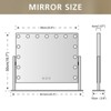 VANITII  Vanity Mirror with Lights 23''x18'' USB Charge Port 360° Rotation Tabletop Metal White - 3 of 4