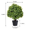 poetree 2ft Artificial Boxwood Topiary Ball,Faux Tree in Pot,2 Pack,for Indoor/Outdoor - 2 of 4