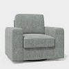 Sapphtopaz 35.43" Modern Swivel Velvet Couches for Living Room with Wide Armrest Single Sofa Chair with Sturdy Base Small Couch for Bedroom - 3 of 4