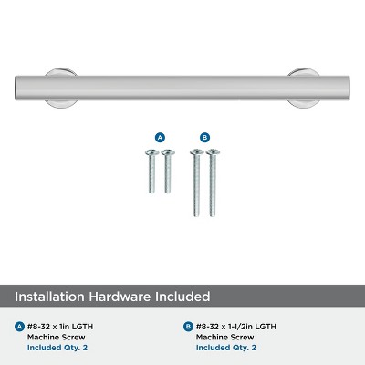 Polished Chrome 5-1/16 inch Modern Cabinet Pull