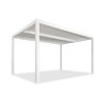 PURPLE LEAF Outdoor Louvered Pergola Aluminum Gazebo Modern White Patio Metal Pergola with Adjustable Rainproof Hardtop for Garden Lawns Yard - 3 of 4