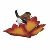Transpac 3.5 Inch Autumn Bird On Leaf Fall Leaves Spotted Towhee Bird Figurines - 2 of 3