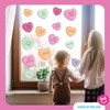 Big Dot of Happiness Valentine Hearts Window Clings, Reusable Holiday Window Sticker Decor, Candy Heart Decals, Static Clings for Galentine's Party - 2 of 4