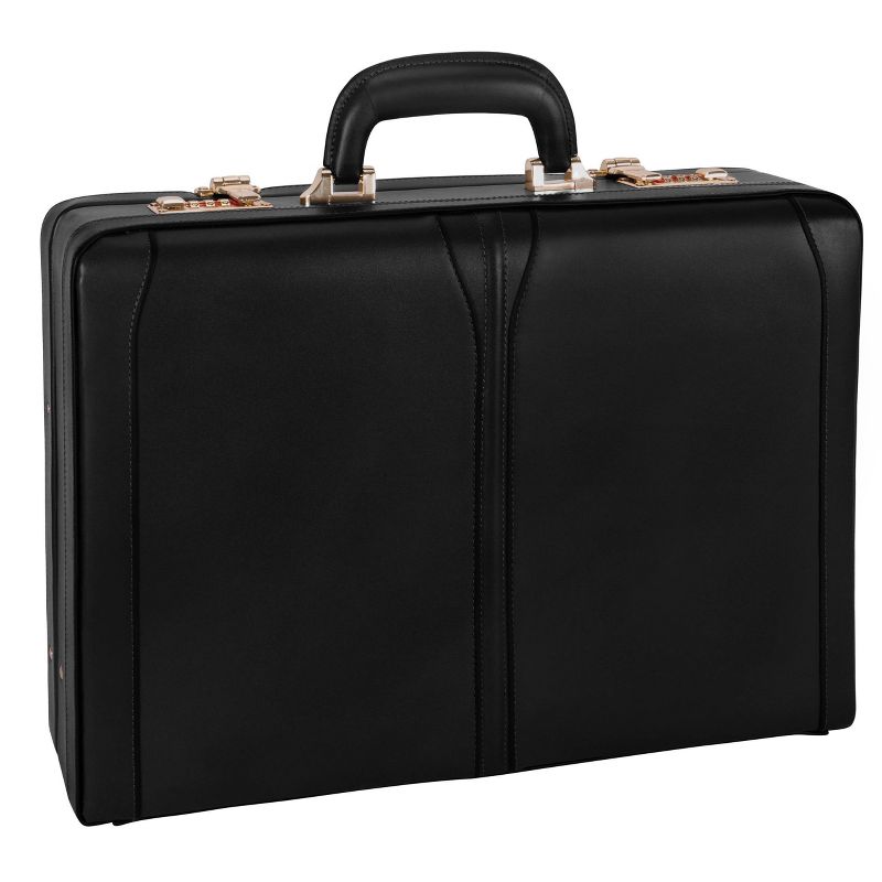 McKlein Turner Leather 4.  Expandable Attache Briefcase - Black, 3 of 10