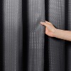 Aoibox Black and White Ombre Textured Fabric Shower Curtain with Water Repellent Coating, Includes 12 Metal Hooks for Bathroom - 2 of 4
