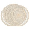 Saro Lifestyle Rattan Loopy Spiral Placemat (Set of 4), Beige, 15"x15" - 3 of 4