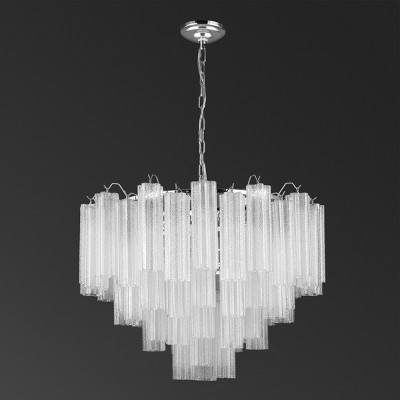 Breanna Glass Chandelier - CTL1057 - Chrome/Clear - Safavieh
