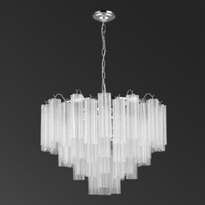 Breanna Glass Chandelier - CTL1057 - Chrome/Clear - Safavieh - 1 of 4