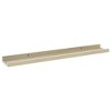 Wall Shelf Set of 2 White and Sonoma Oak MDF 23.6in long - 4 of 4