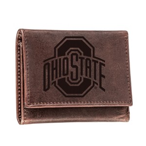 Ohio State, Tri-Fold Wallet, Brown, CH, 100% Genuine Leather - 1 of 1