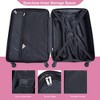 Vynxaria 4-Piece Pink ABS Lightweight Luggage Set 16/20/24/28" with Rotating Wheels TSA Lock - 3 of 4