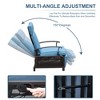 CLIHOME Adjustable Outdoor Patio Lounge Chair,with Flip Table Push Back & Removable Cushions - 4 of 4