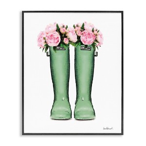Stupell Industries Country Boots with Peonies Framed Giclee Art - 1 of 4