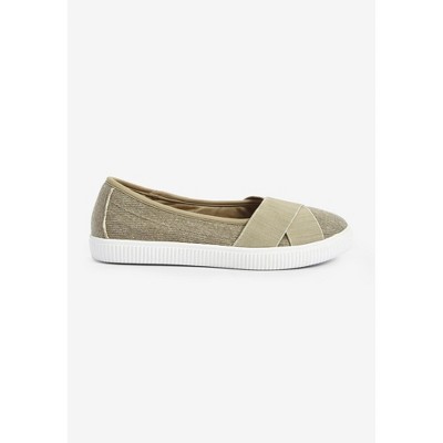 Женские кроссовки Comfortview The Jazlyn Slip-On Sneaker - 12 W, Olive (Wide Widths Available) — фото 5