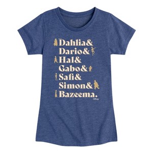 Girls' - Disney - Dahlia Dario Hal Gabo Safi Simon Bazeema Fitted Short Sleeve Graphic T-Shirt - 1 of 4
