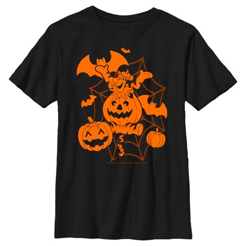 Boy's Winnie The Pooh Pumpkin Tigger T-shirt - Black - X Large : Target