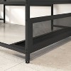 U-shaped Desk with Shelve and LED lights, Sit Stand Home Office Desk, Reversible L Shaped Home Office Desk with File Drawer-The Pop Home - 3 of 4
