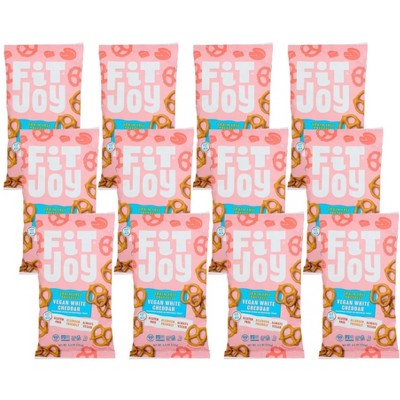 Fitjoy Grain Free Vegan White Cheddar Pretzels - Case of 12/4.5 oz