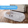 Lyngins Human Dog Bed,Washable Orthopedic Pet Couch with Faux Fur Cover and Storage Pocket,Extra Large Dog Bed for Adults and Large Breeds,Gray - 3 of 4