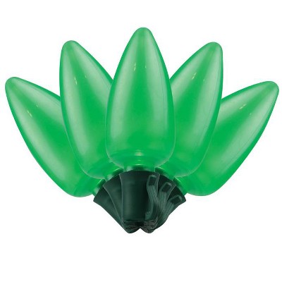 Celebrations Platinum LED C9 Green 25 ct String Christmas Lights