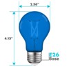 Luxrite A19 LED Blue Edison Light Bulb, 4.5W=60W Equivalent, Clear Glass Filament, UL Listed, Indoor Outdoor, Porch, E26 Standard Base 6 Pack - 3 of 4