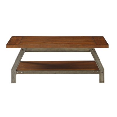 48 Rhonda Solid Mango Wood Coffee Table Dark Cognac Brown - Wyndenhall :  Target