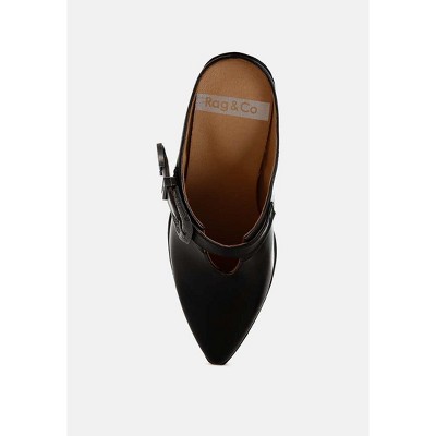 Holler Carved Buckle Statement Mules - image 3