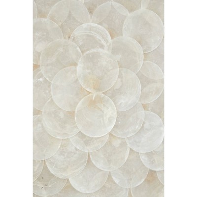Cream Geometric Handmade Shell Shadow Box Wall Art Set