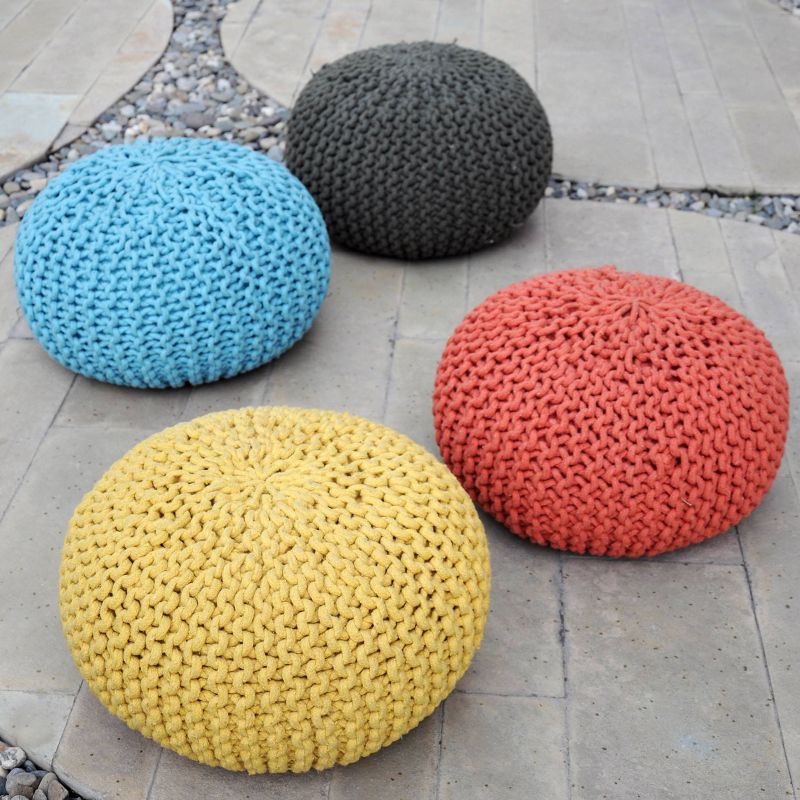 Moro Handcrafted Modern Cotton Pouf - Christopher Knight Home, 6 of 10