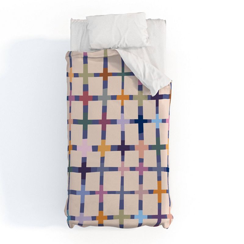 Alisa Galitsyna Colorful Patterned Grid Duvet Set - Deny Designs, 1 of 5