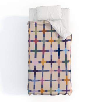 Alisa Galitsyna Colorful Patterned Grid Duvet Set - Deny Designs