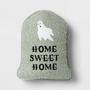 13"x9" Small 'Home Sweet Home' Tombstone Novelty Shaped Throw Pillow Green - Hyde and EEK! Boutique™ - 1 of 4