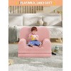 2-in-1 Kids Convertible Sofa Chair, Soft Teddy Fleece, Folds Out to lounger or Bed,Perfect for Playroom, Nursery, or as a Birthday Gift - 3 of 4