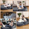 Foldable Dog Bed for Humans, 71"x43"x10" Giant Dog Bed for People and Pets, Washable & Removable Faux Fur Cover - 2 of 4